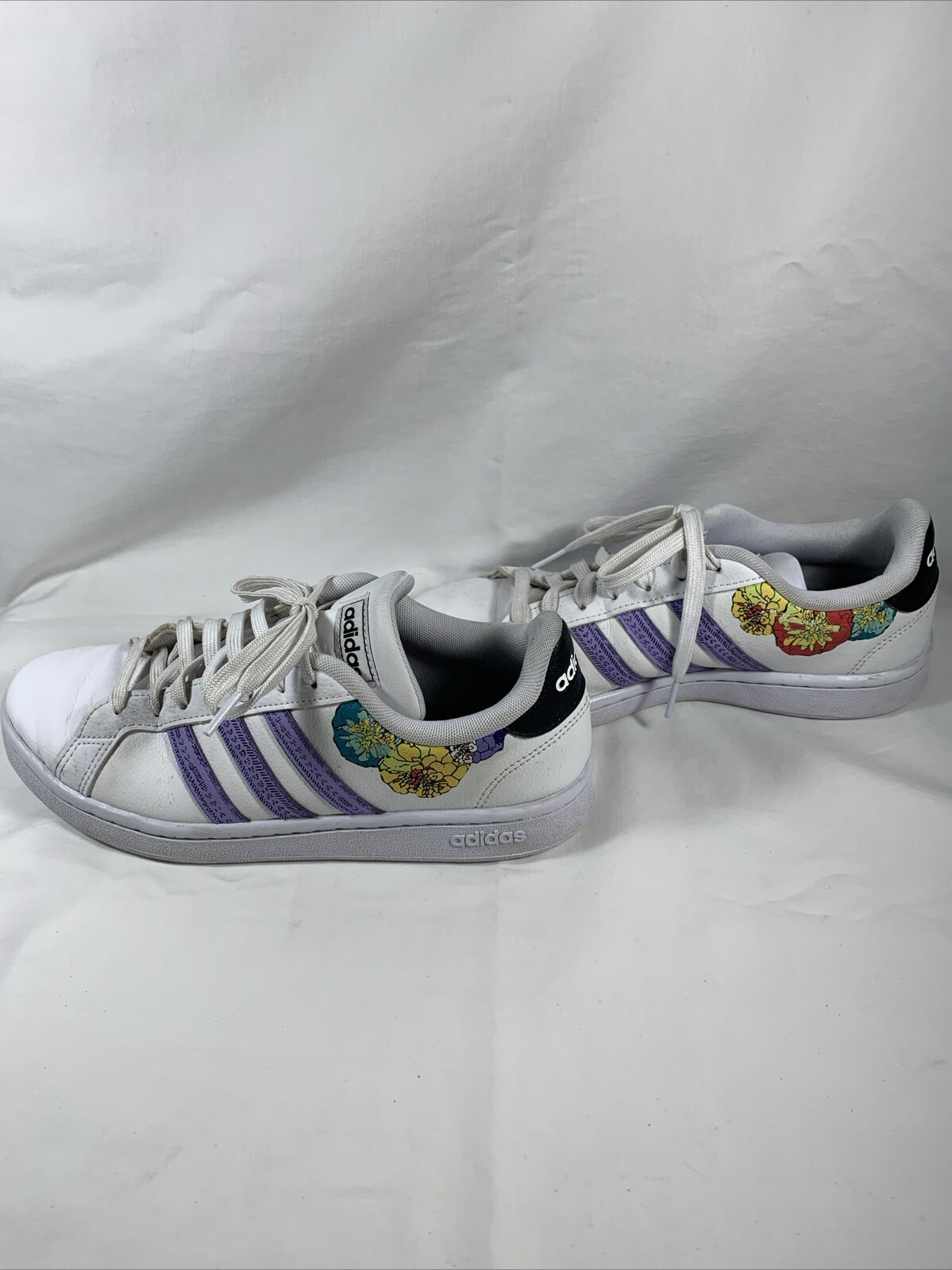 Adidas Grand (Lifestyle) Court Women’s GW6246 – Flowers Purple Stripe- Sz 7.5