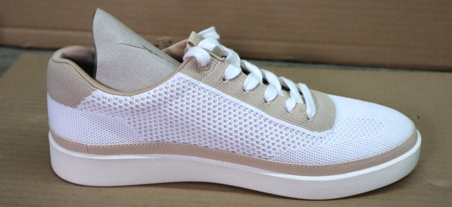 Vionic Galia Knit Lace-Up Sneakers White & Beige Women’s Size 8.5W