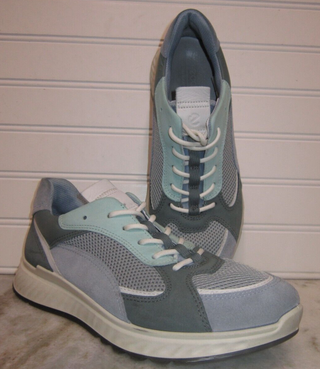 ECCO Women’s St 1 Dusty Blue/White/Concrete/Lake Shoes Size 38 7-7.5