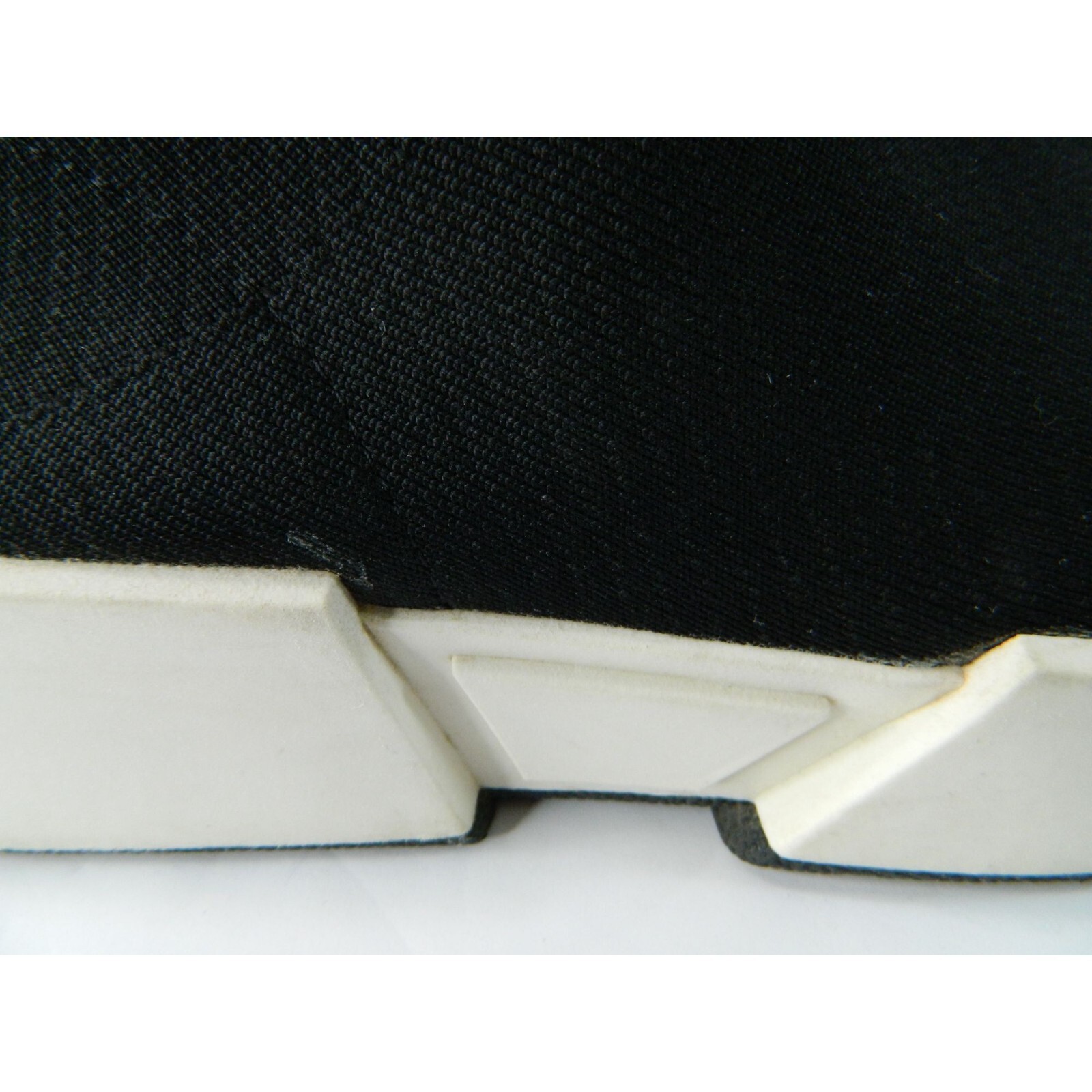 DKNY Marcel Wedge Flat Sneakers Black Stretchy Booties Size 10 Red Stripe Zipper