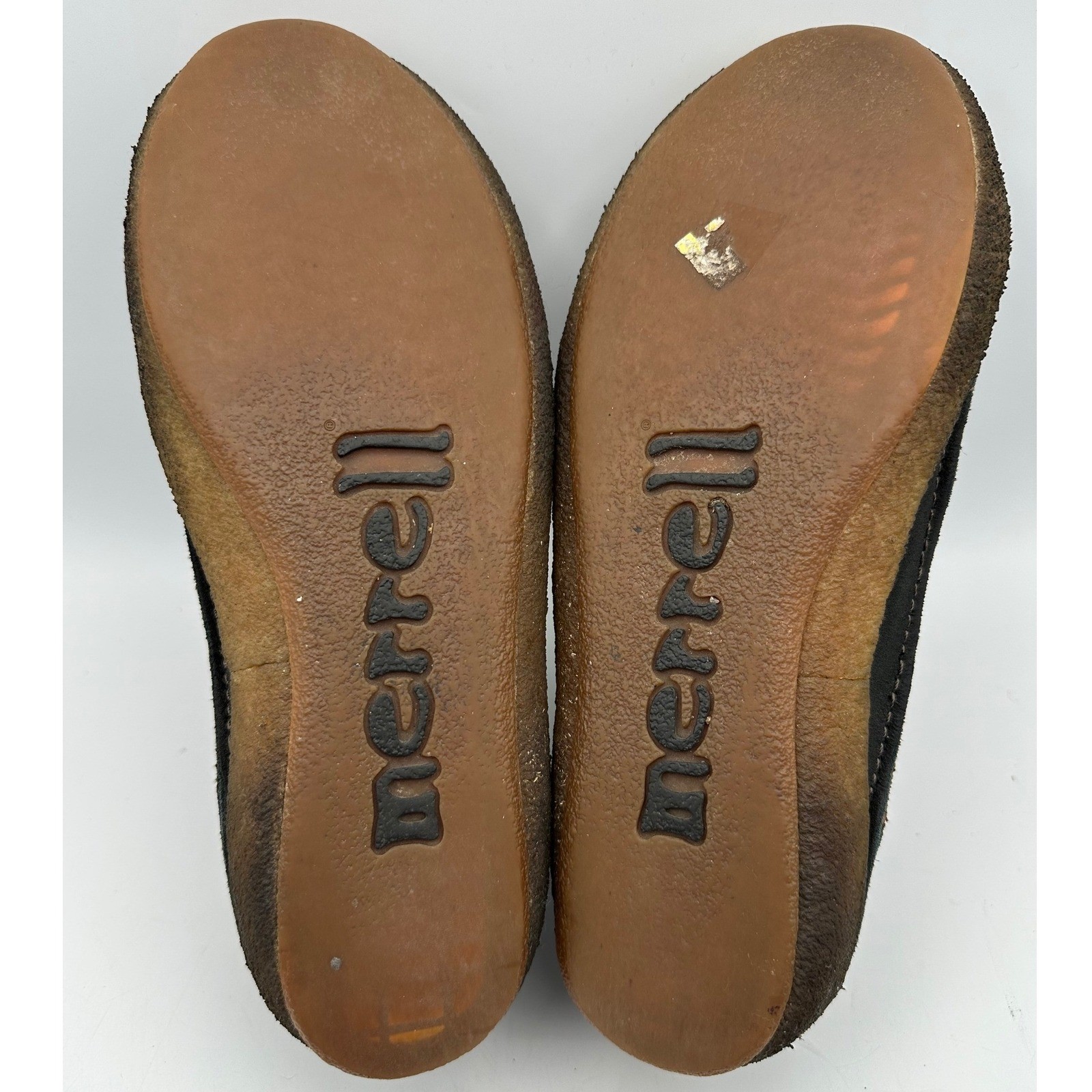 Merrell Vienna Saddle Women US 9.5 Brown Leather Suede Hook Loop Comfort Shoes
