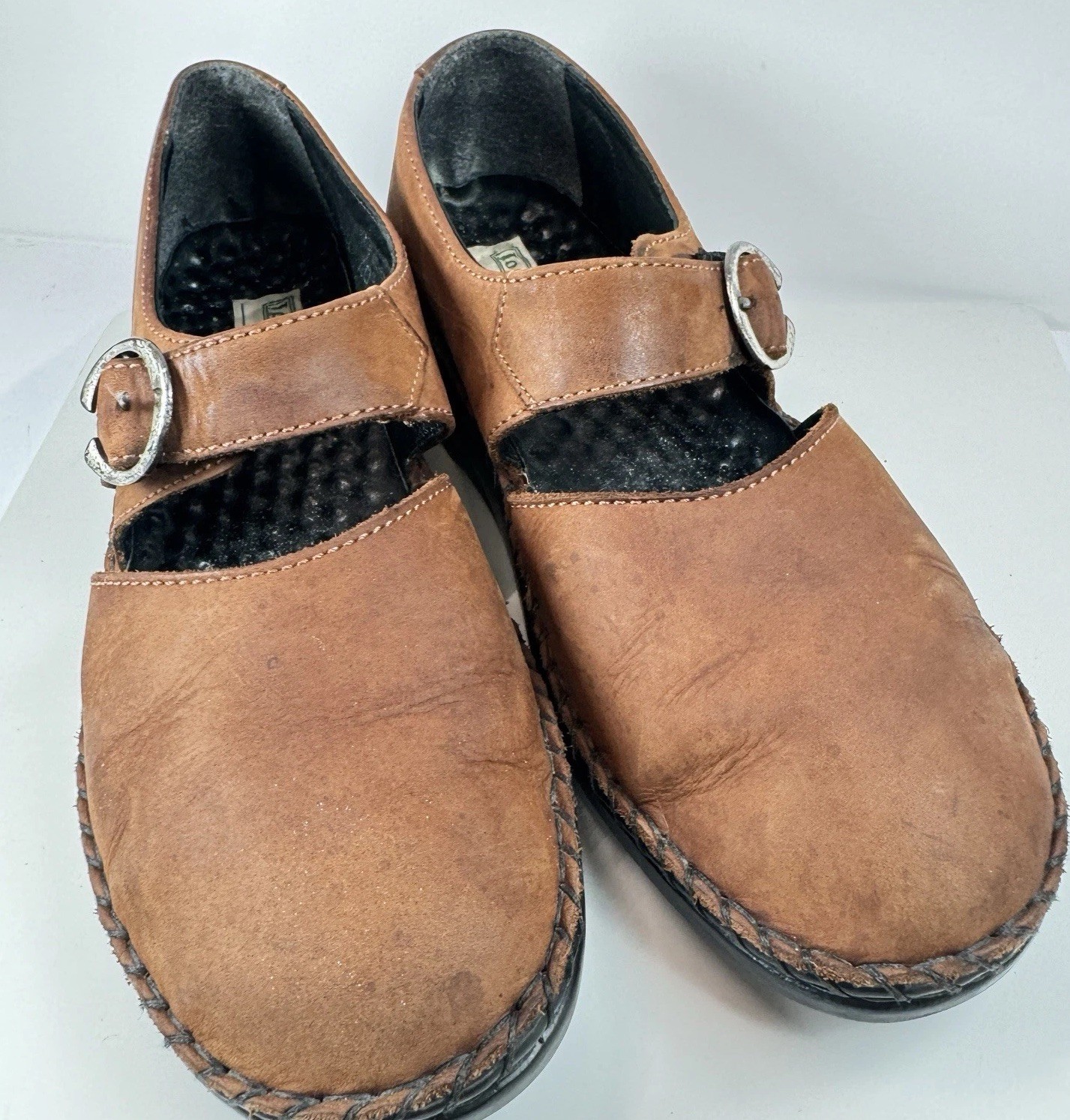 Josef Seibel Air Massage Mary Jane Ring-Buckle Shoes EU 40 US 9-9.5 Brown