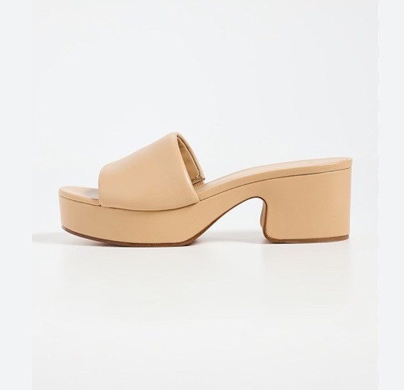 NWD $300 Vince Margo Leather Slip on Slide Sandals Color Blonde Tan Sz 7.5 M/38