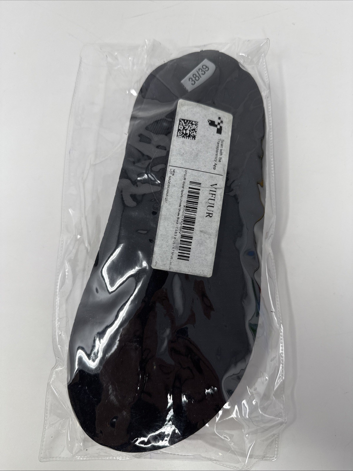 Women’s Vifuur Water Shoes With Grip Size 38/39 Black