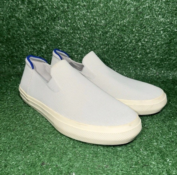 Rothy’s The Sneaker Womens Size 7.5 White Honeycomb Grey Slip On Comfort Loafers