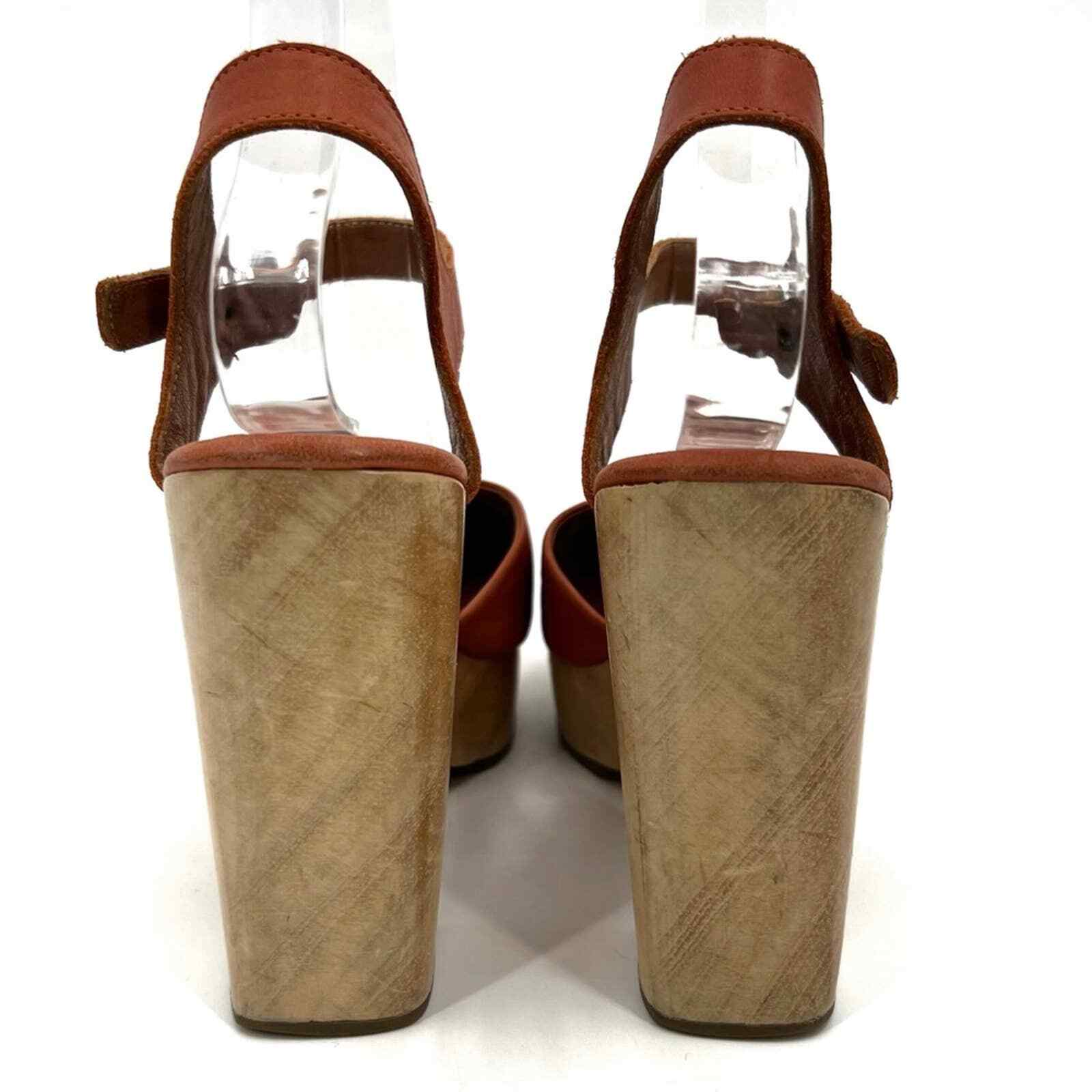 Rachel Comey size 7 Comey Dekalb Clog Burnt orange blonde wood Clog Mule Sandal
