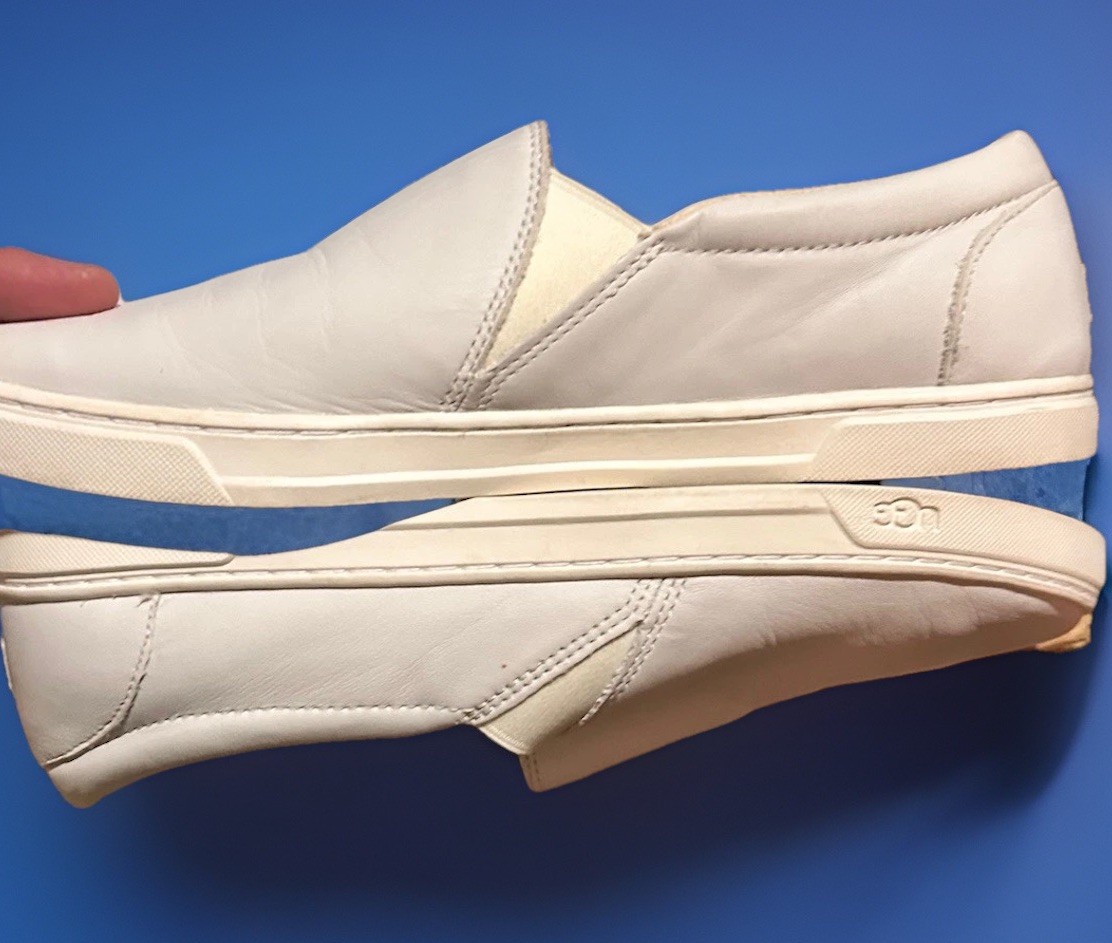 UGG Womens KITLYN White Color Leather Slip Ons Comfort Shoe ,US 10 UK 8 EU 41
