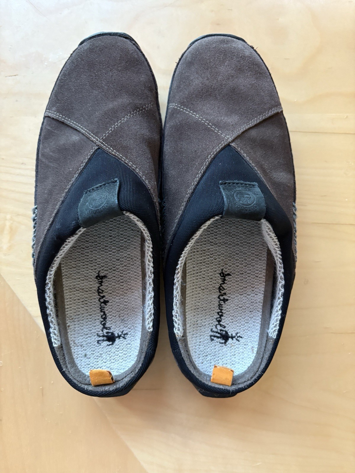 Timberland Womens Size 7.5 M Smartwool Brown Suede Slip On Clogs Shoes
