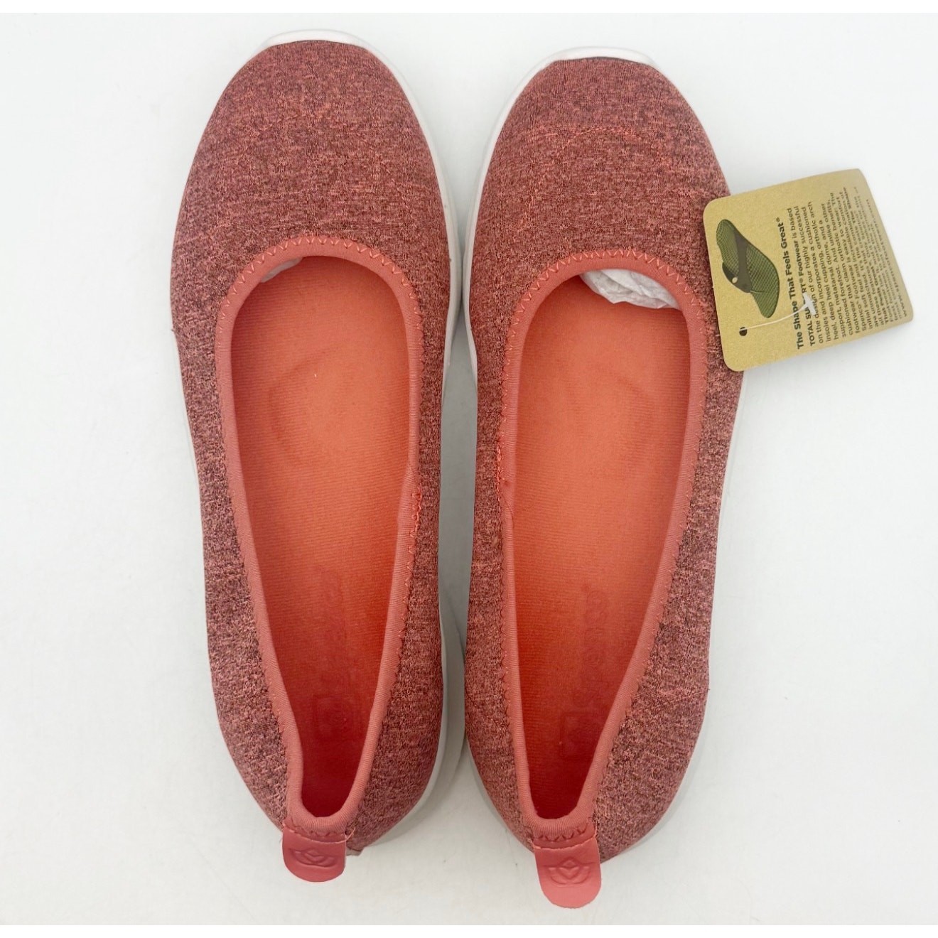 Spenco Womens Daily Stretch Jersey Slip-On Shoes Size 8 Red Terra Cotta NIB