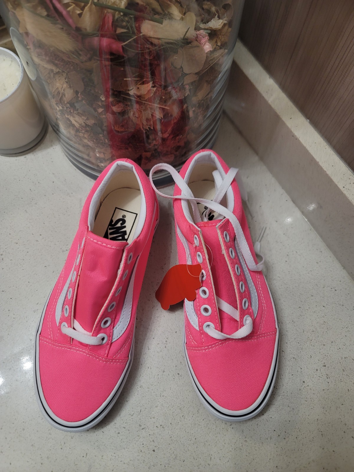 Vans Old Skool Honeysuckle Pink Size 6 Canvas Skateboarding Sneakers New