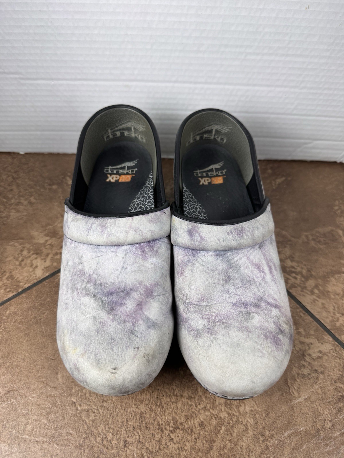 Dansko XP 2.0 Professional Work Clogs Slate Marbled Nubuck Leather Finish