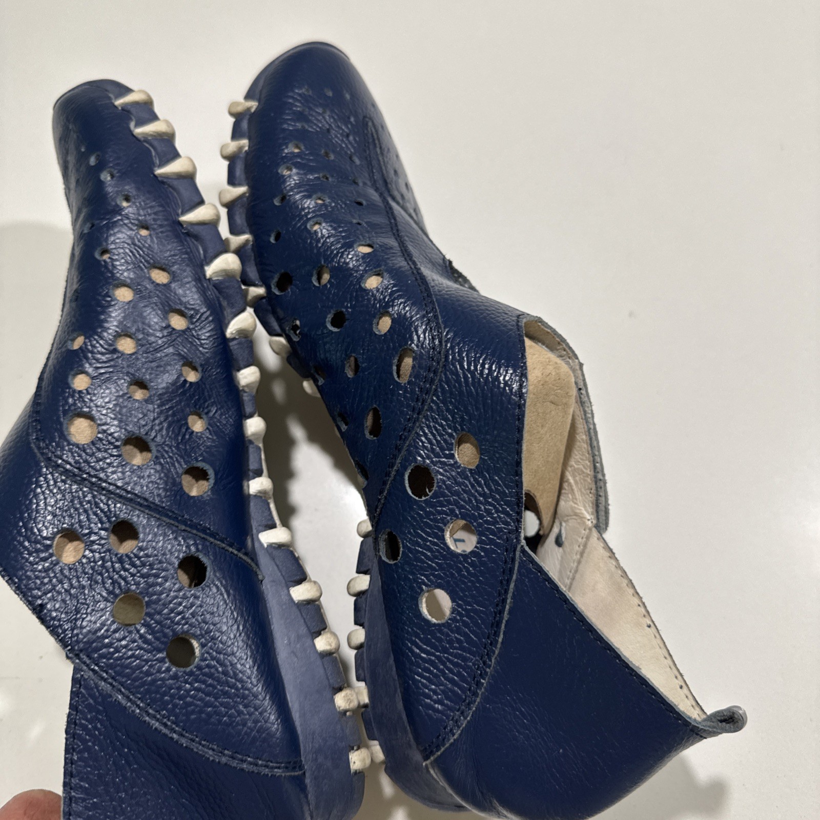 LITFOOT Women’s Blue Leather Shoes for Golf & Walking LF9010-3 EUC Sz 39 US 8.5