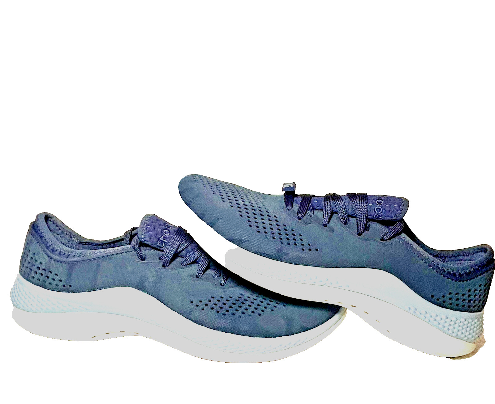 CROCS LITE RIDE 360 Pacer Shoes Women’s Sz 10 Gray Blue Lace up Sneakers #206705