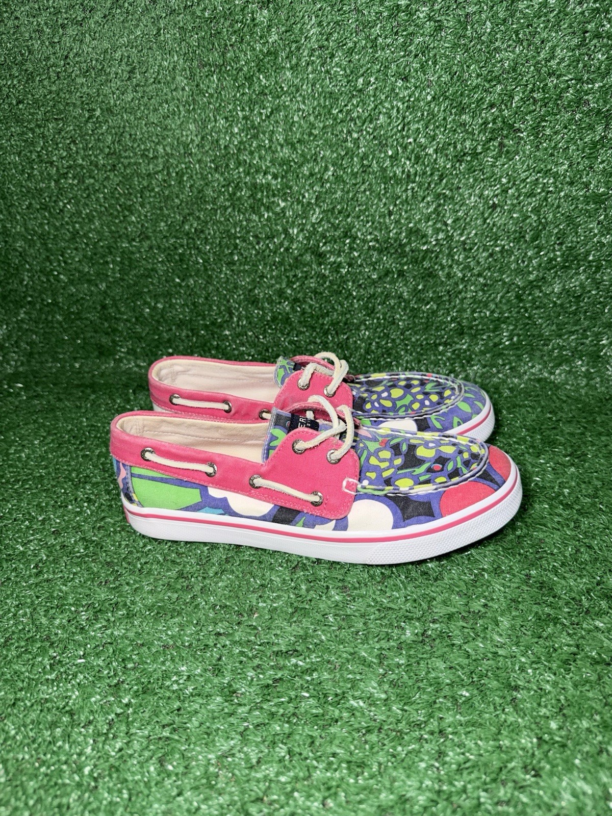 Sperry Top Sider Bahama Women Size 6.5 Floral Casual Boat Shoes Slip On Sneakers
