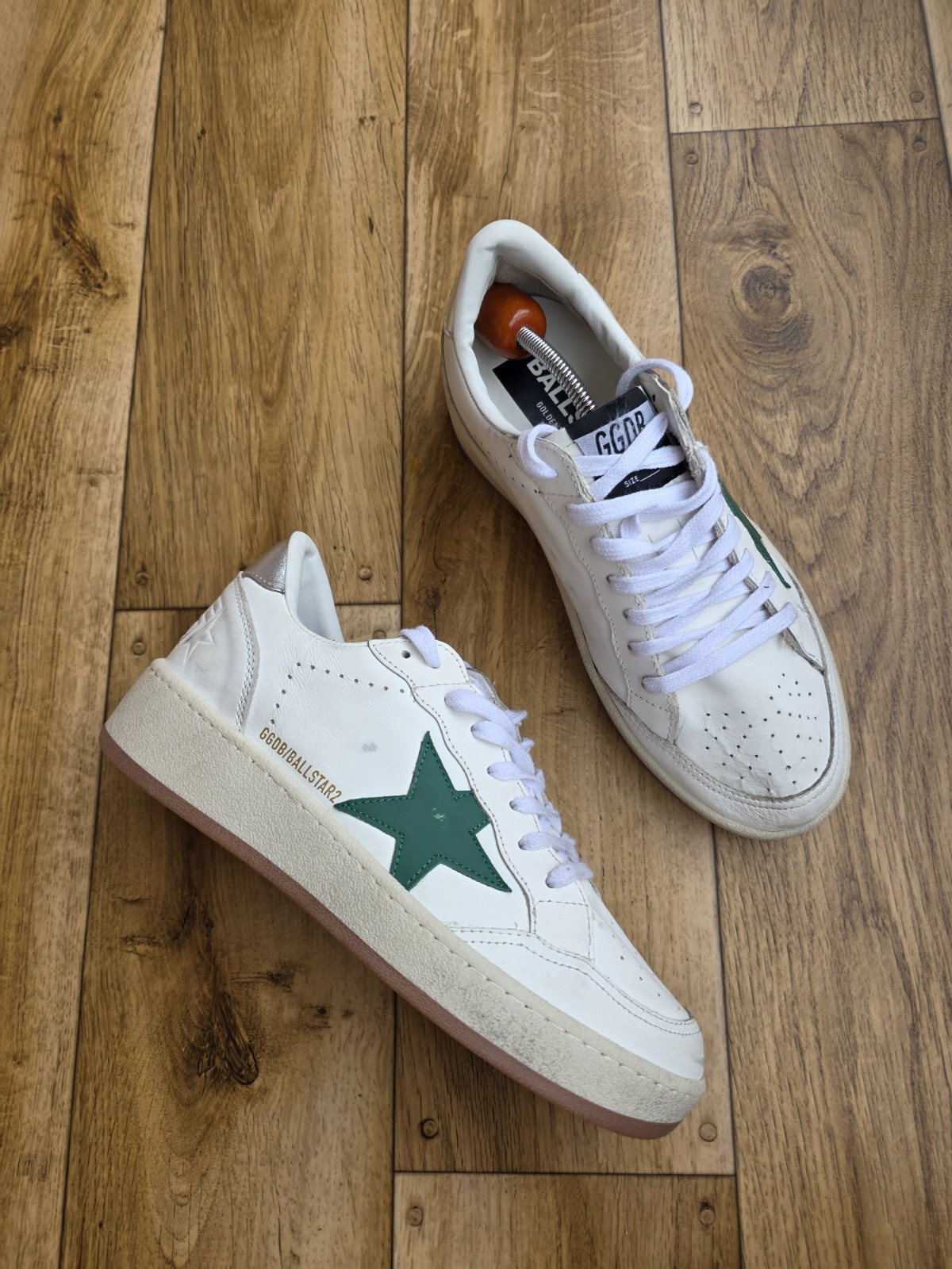 GOLDEN GOOSE BALLSTAR 2 LEATHER SNEAKERS SIZE 39 EU, 8.5 US, 6 UK