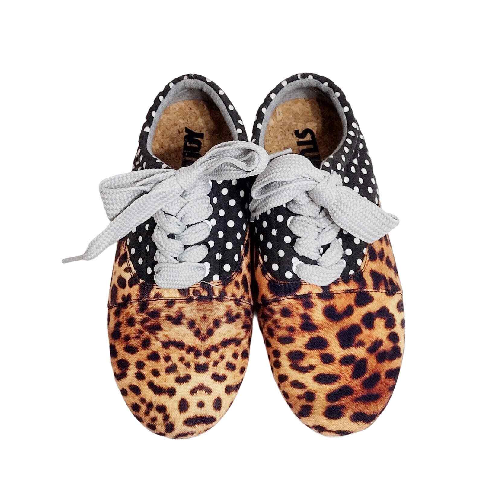Urban Outfitters Study Sneakers Leopard/Polka Dot Drop Print Women’s Size 9
