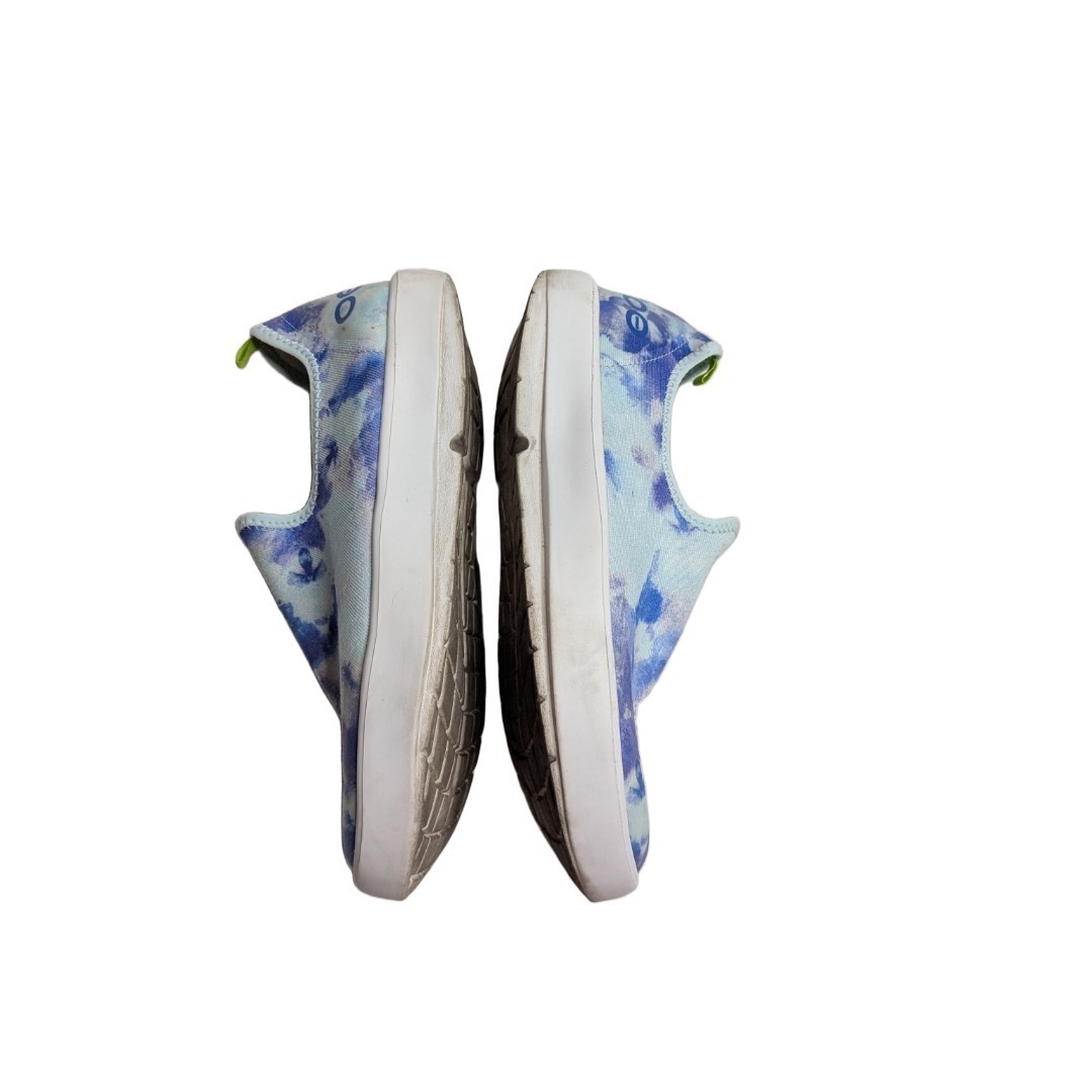 OOFOS OOmg Eezee Low Women Blue Tie-Dye Casual Slip-On Recovery Shoes Size 8.5