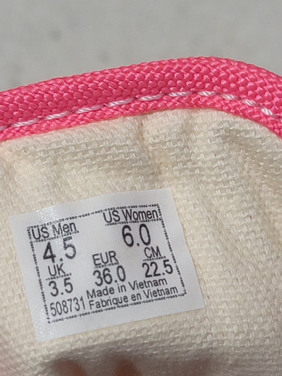 Vans Old Skool Honeysuckle Pink Size 6 Canvas Skateboarding Sneakers New