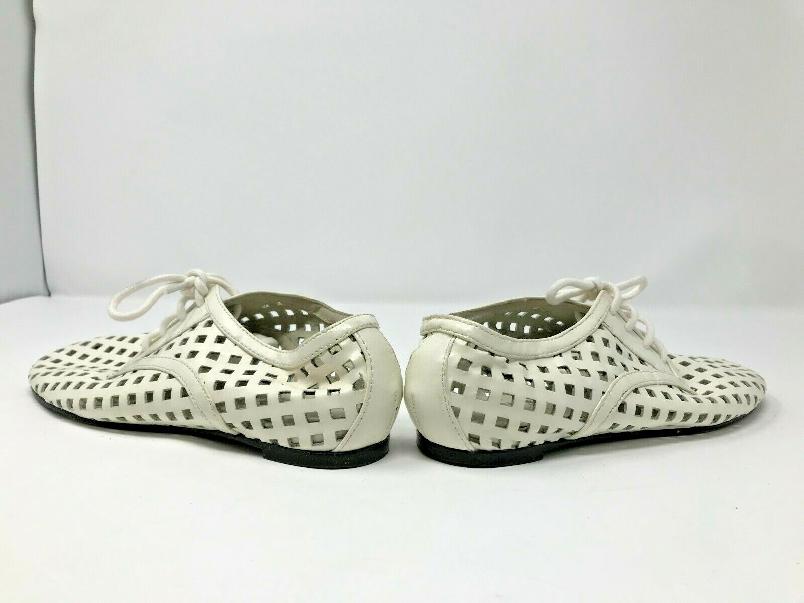 JIL SANDER Navy Womens Laser Cut Leather Lace Up Oxford Derby Shoes SZ 35 5 lux