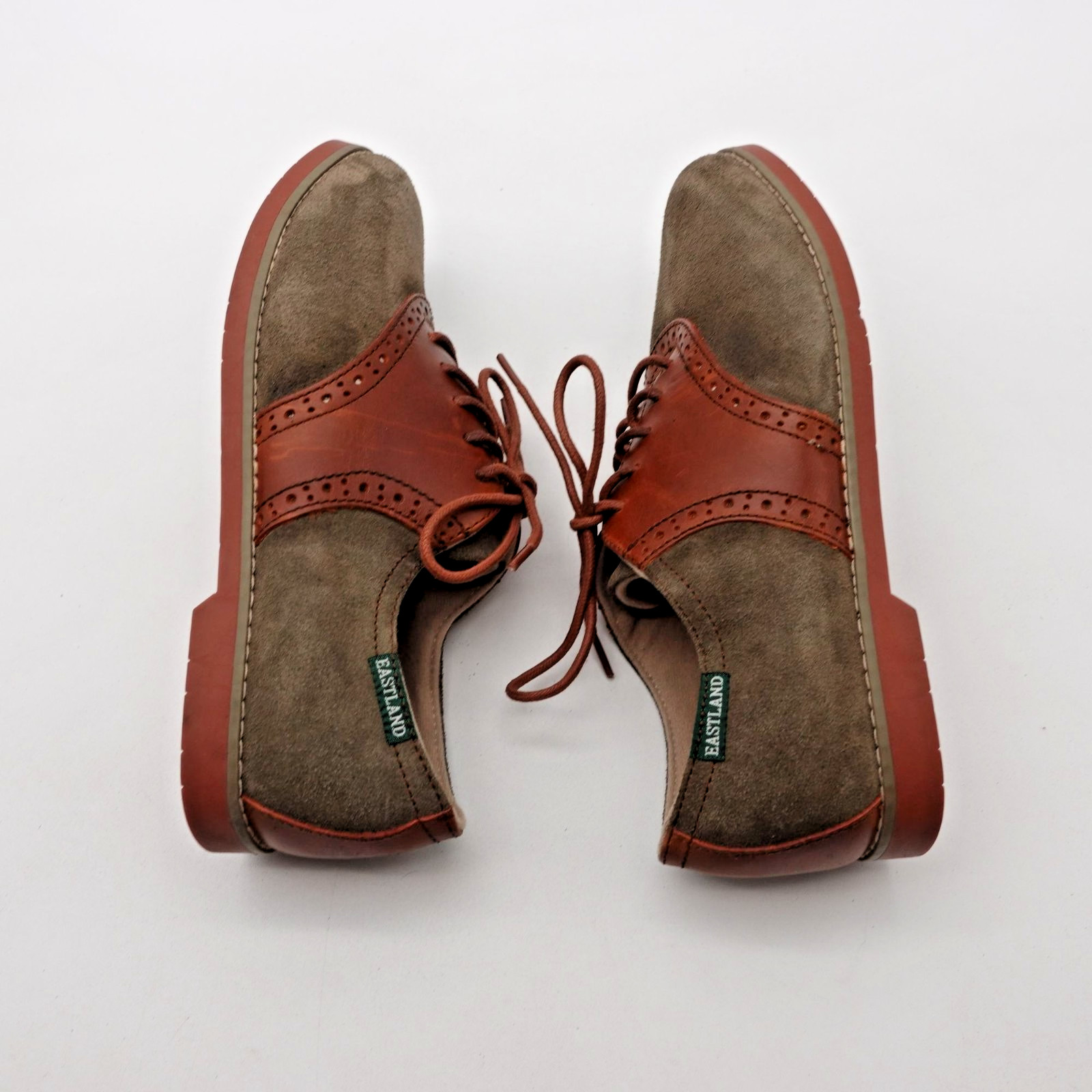 Eastland Sadie Oxford Shoes Brown Taupe Size 7 Almond Toe Comfort Preppy