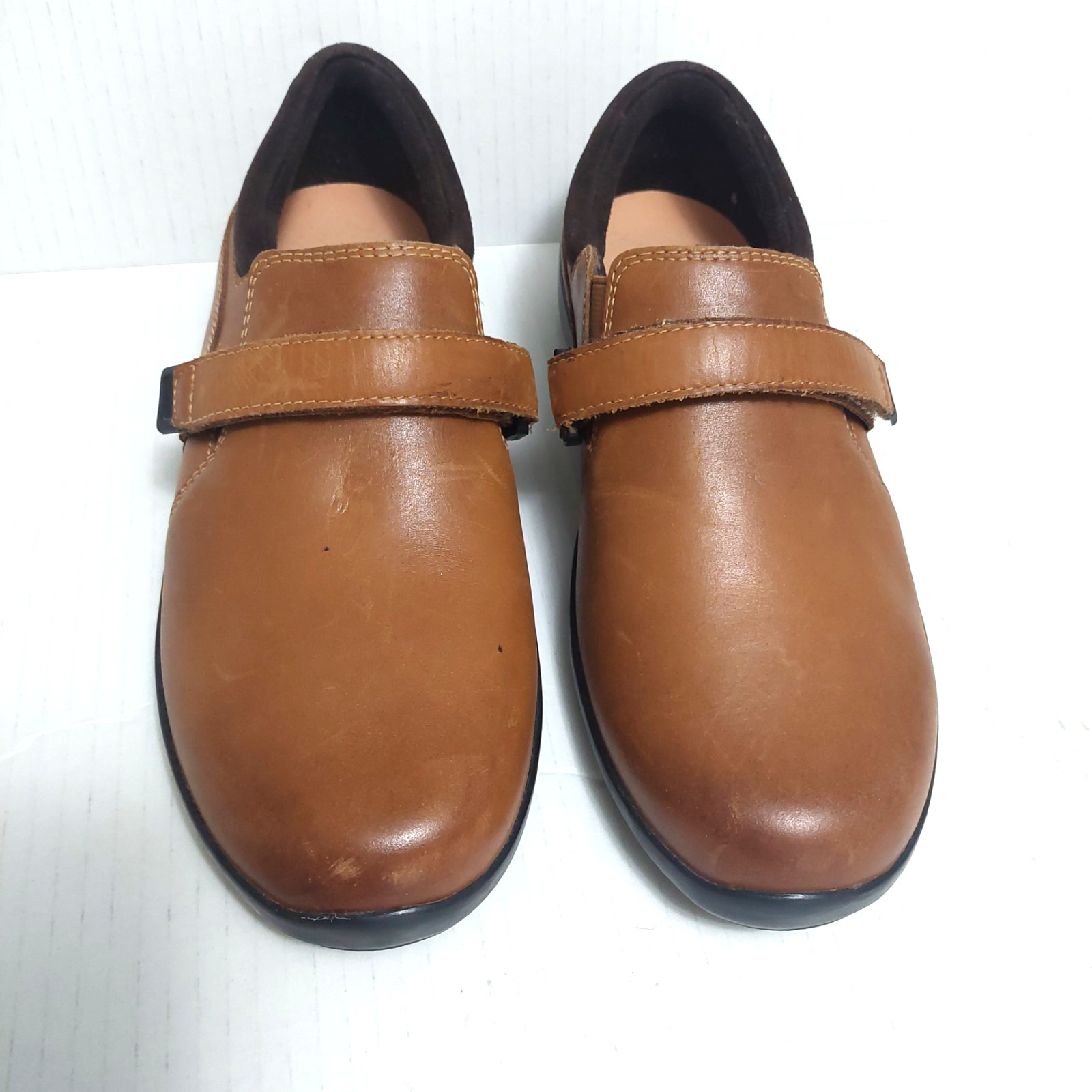 Anodyne Women’s Cognac Brown Slip On Shoes 7M No. 51 W051-23-W-070 Hook & Loop