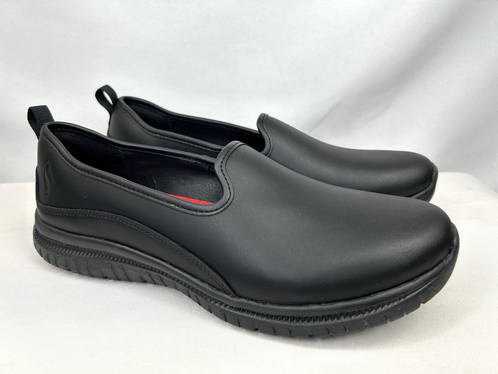 Skechers Virtue Kasko Black Women Work Shoes Slip Resistant 108242 sz 8.5