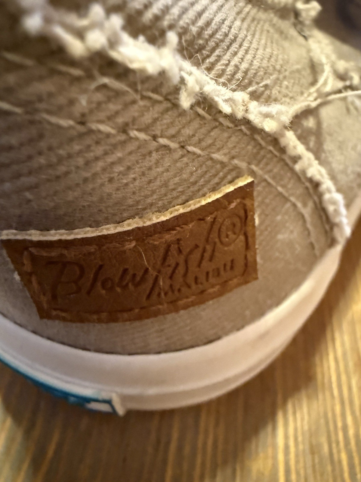 Blowfish Malibu canvas lace-up sneakers distressed gray or khaki color Size 8