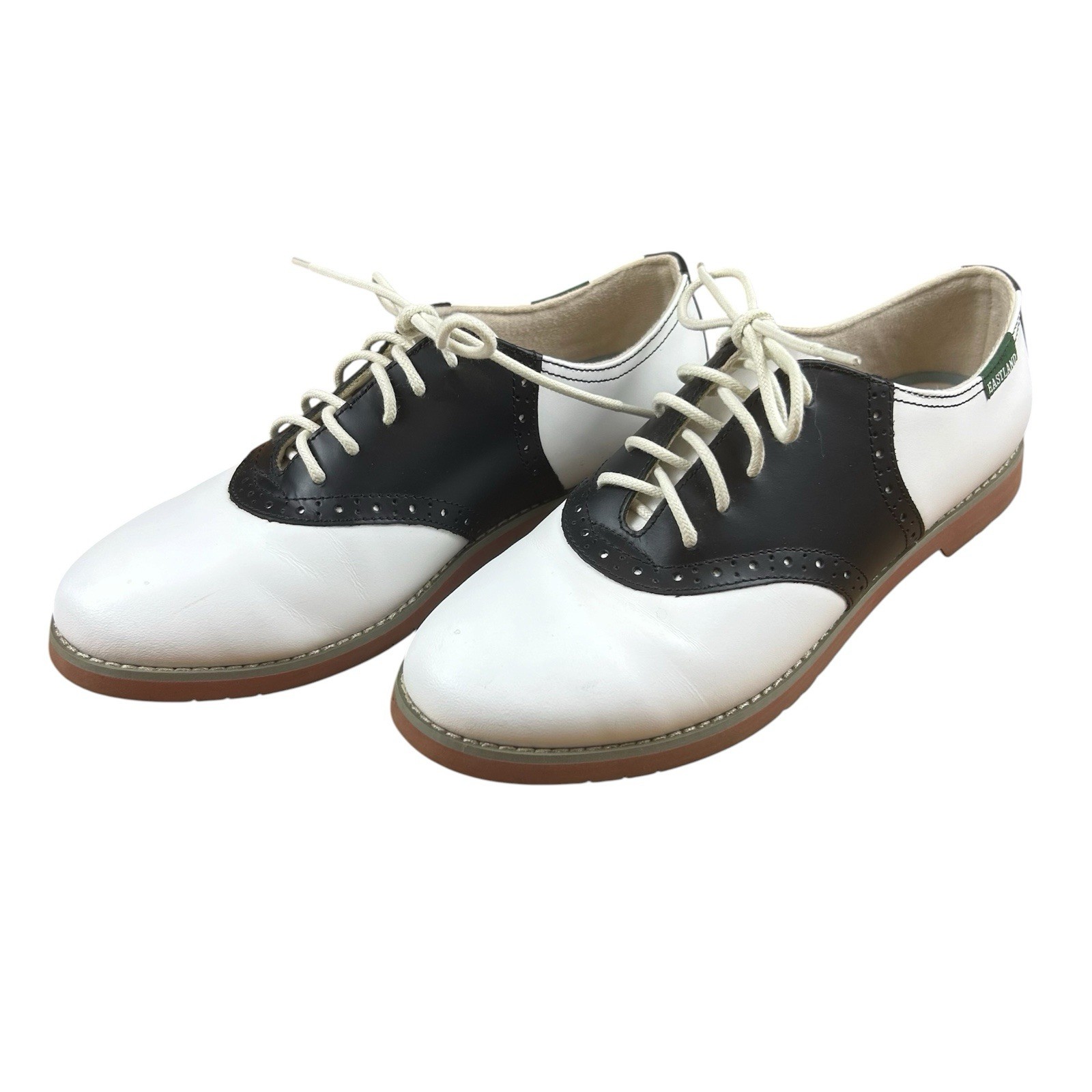 NEW Eastland Sadie Saddle Shoes Oxfords Black and White Leather Size 8