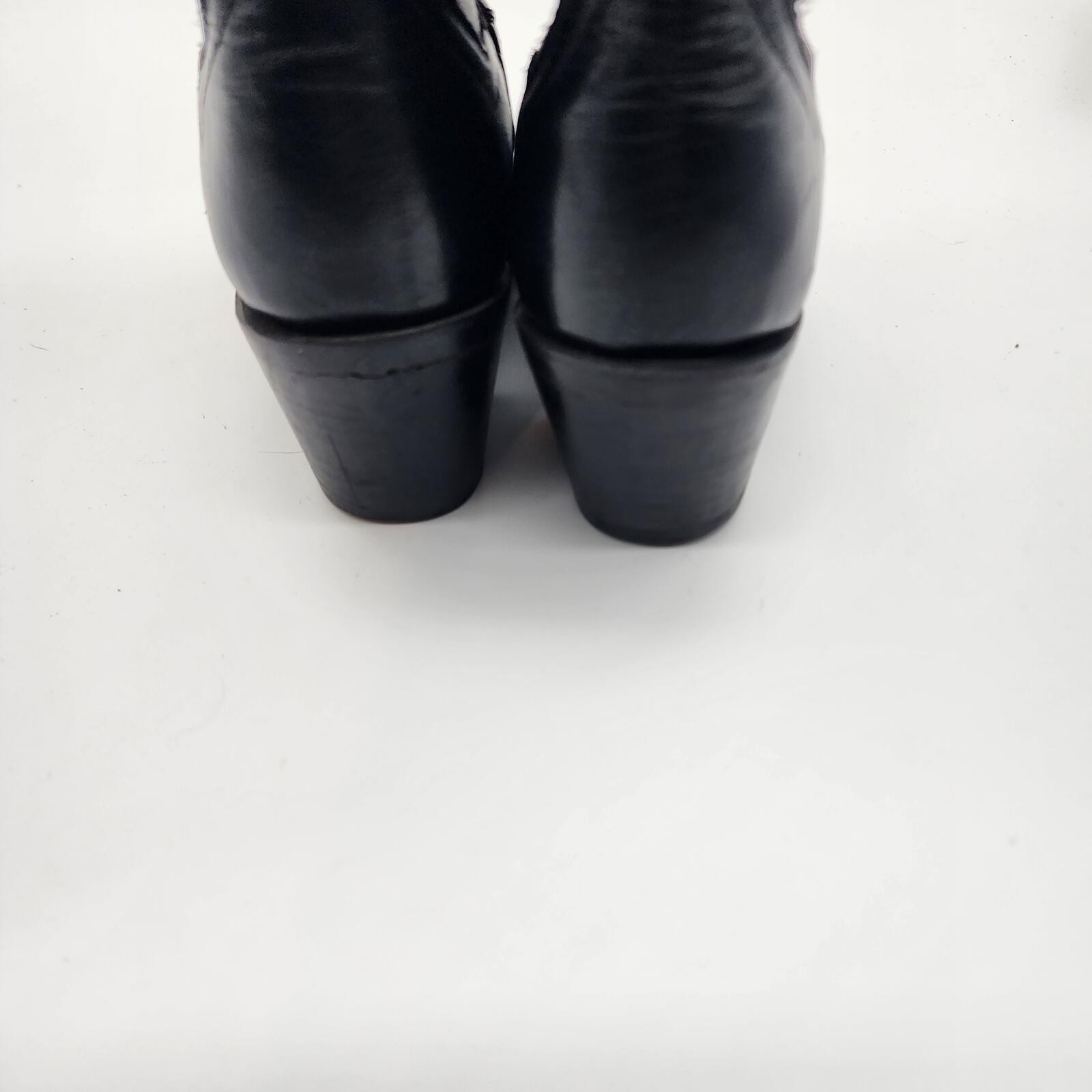 Dan Post black cowboy boots 6.5 western cowboy tall boots