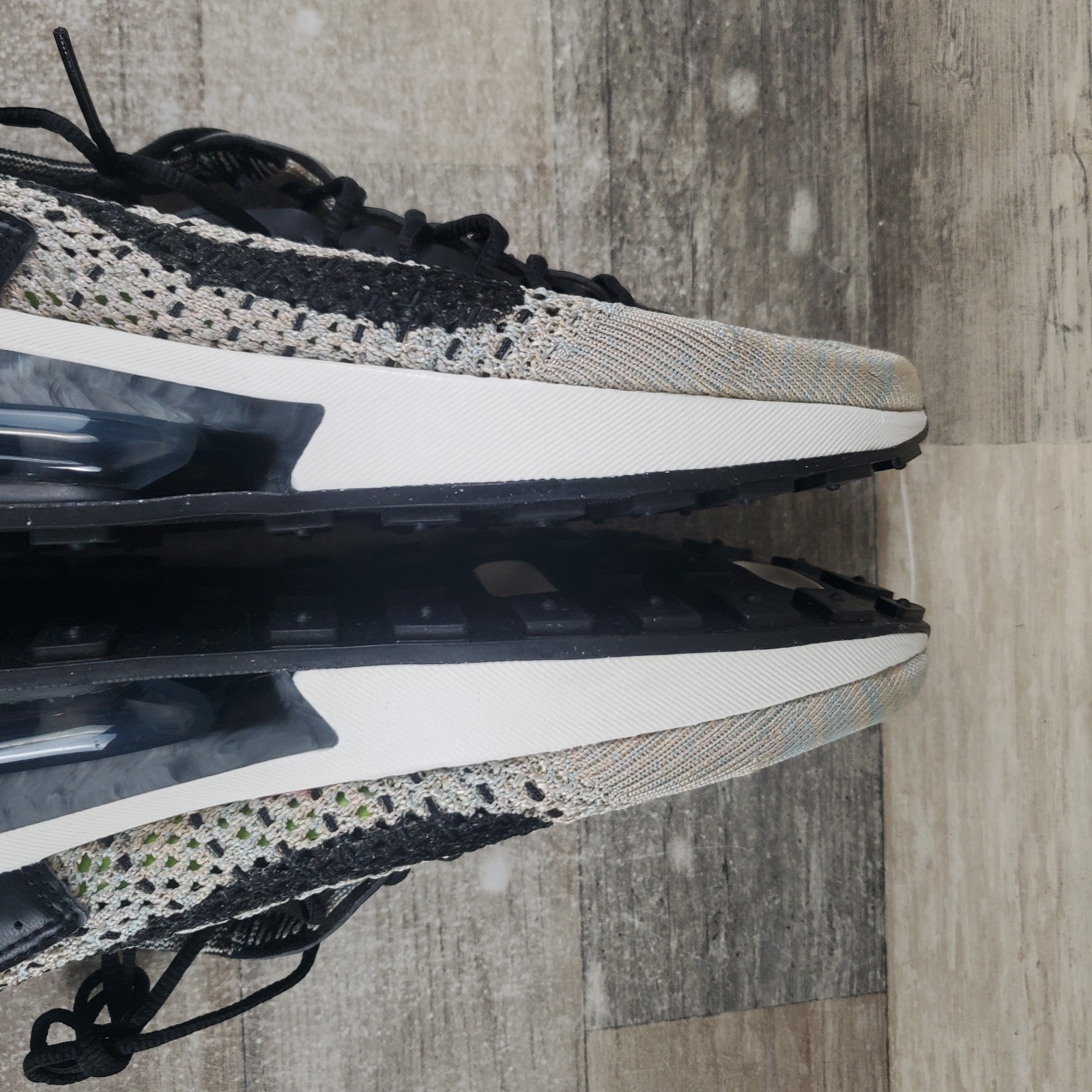 Nike Air Max Flyknit Racer Shoes Mens 5 Womens 6.5 Sesame Black Ocean Cube