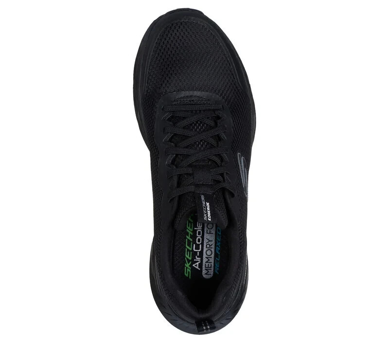 Mens Black Skechers Sport Shoes Extra Wide Casual Walk Bungee Memory Foam 232835