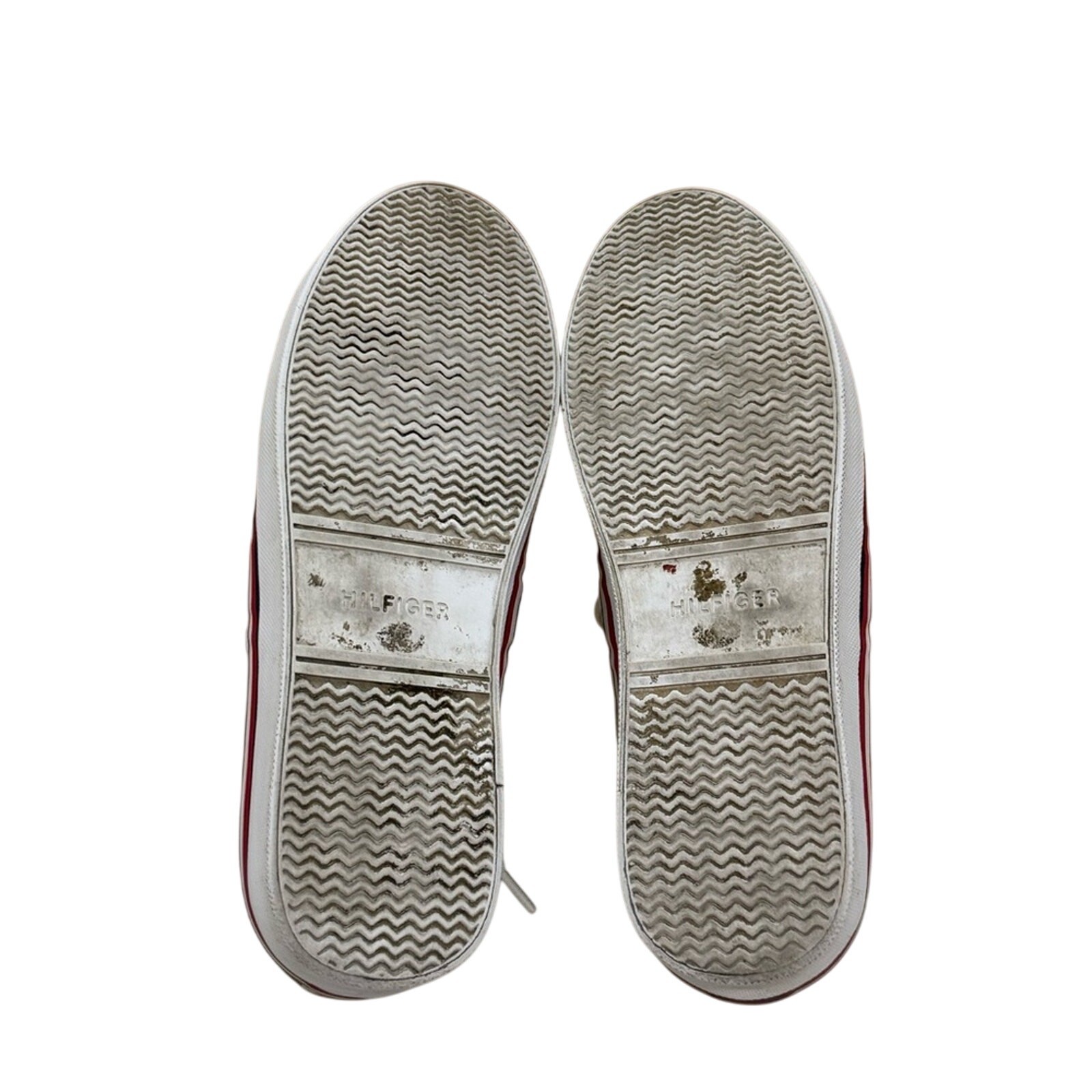 Tommy Hilfiger Fentii White Gold Sneakers Women’s Size 9 Classic Preppy