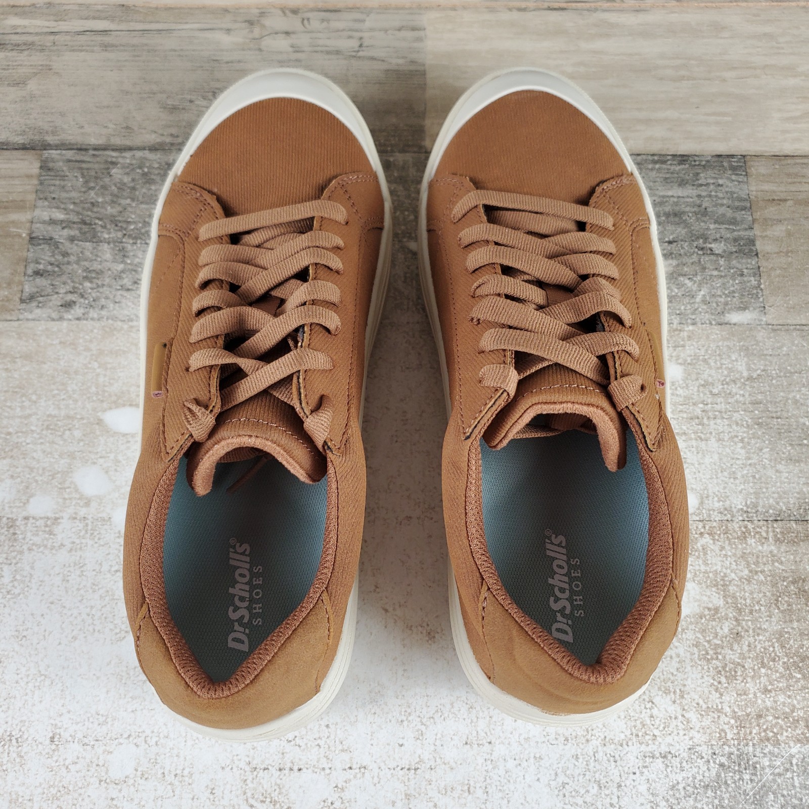 Dr Scholls Time Off Count Womens Oxford Shoes Sz 7.5 Honey Brown Sneakers