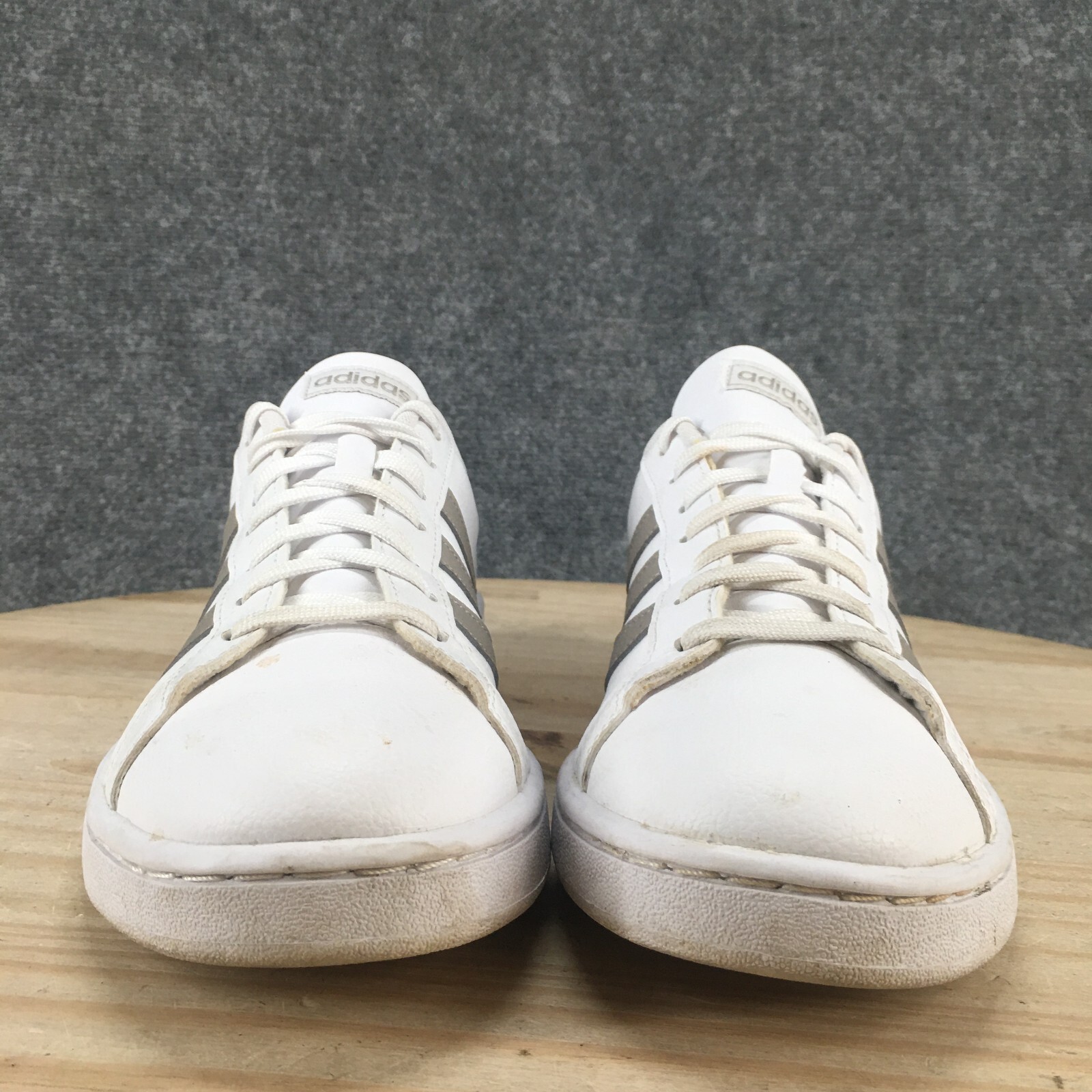 Adidas Sneaker Men 8.5 White Grand Court Lace Up Round Toe Casual Comfort F36485