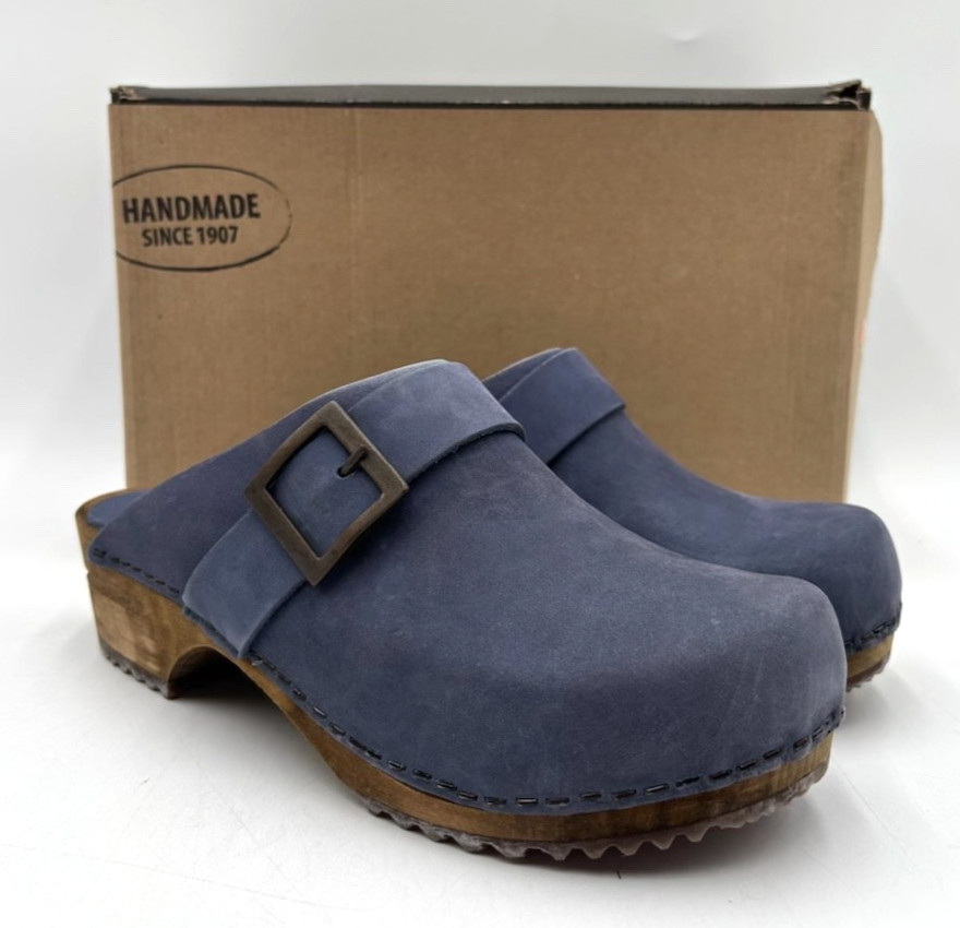 Sanita WOOD-URBAN OPEN OIL DOVE 475062 Women’s NEW Clog Blue EU Size 38