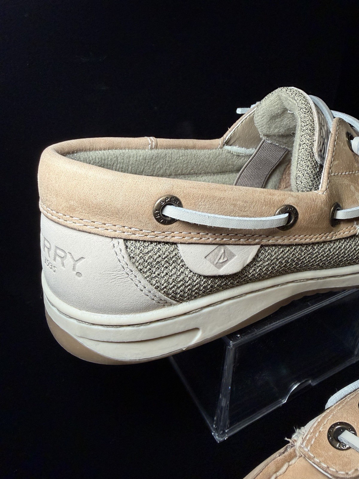 Sperry Women’s Koifish Linen Oats Boat Shoes – Tan – Size US 9- STS95589
