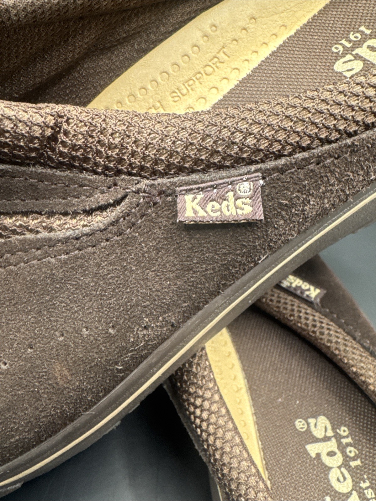 Keds Women’s Brown Suede Slip On Mule Shoes Size 8 Clogs Arch Support