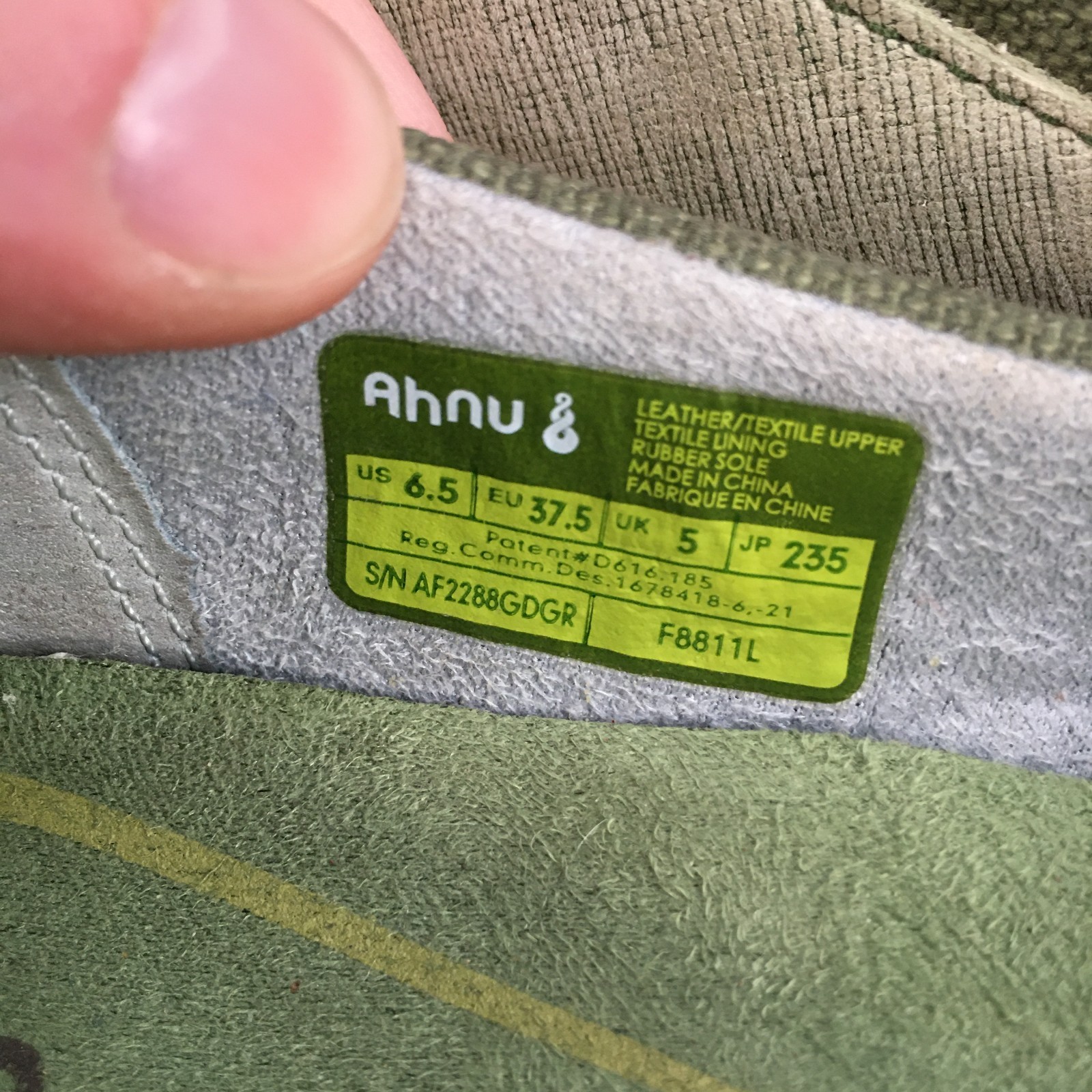 Ahnu Jackie Loafer Flats Womens 6.5 Comfort Slip On Logo Leather Sage Green