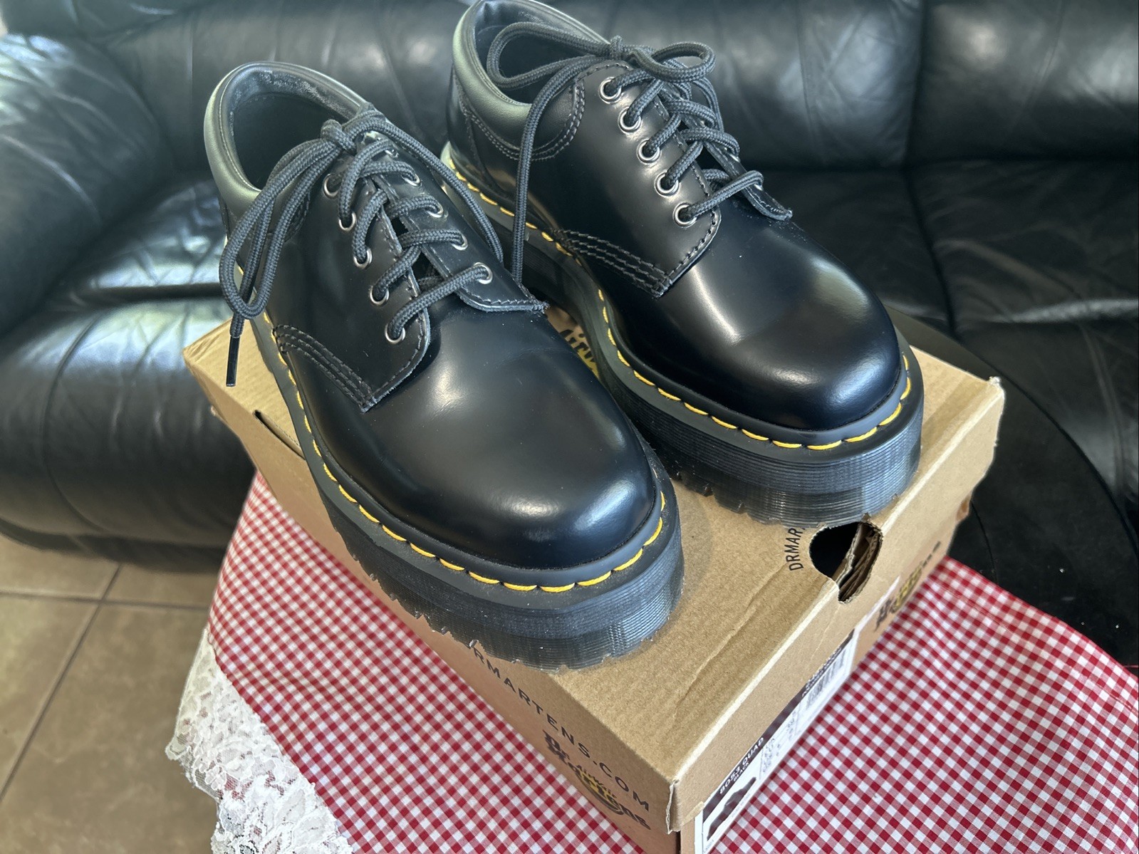 Dr. Martens 8053 Leather Platform Casual Shoes