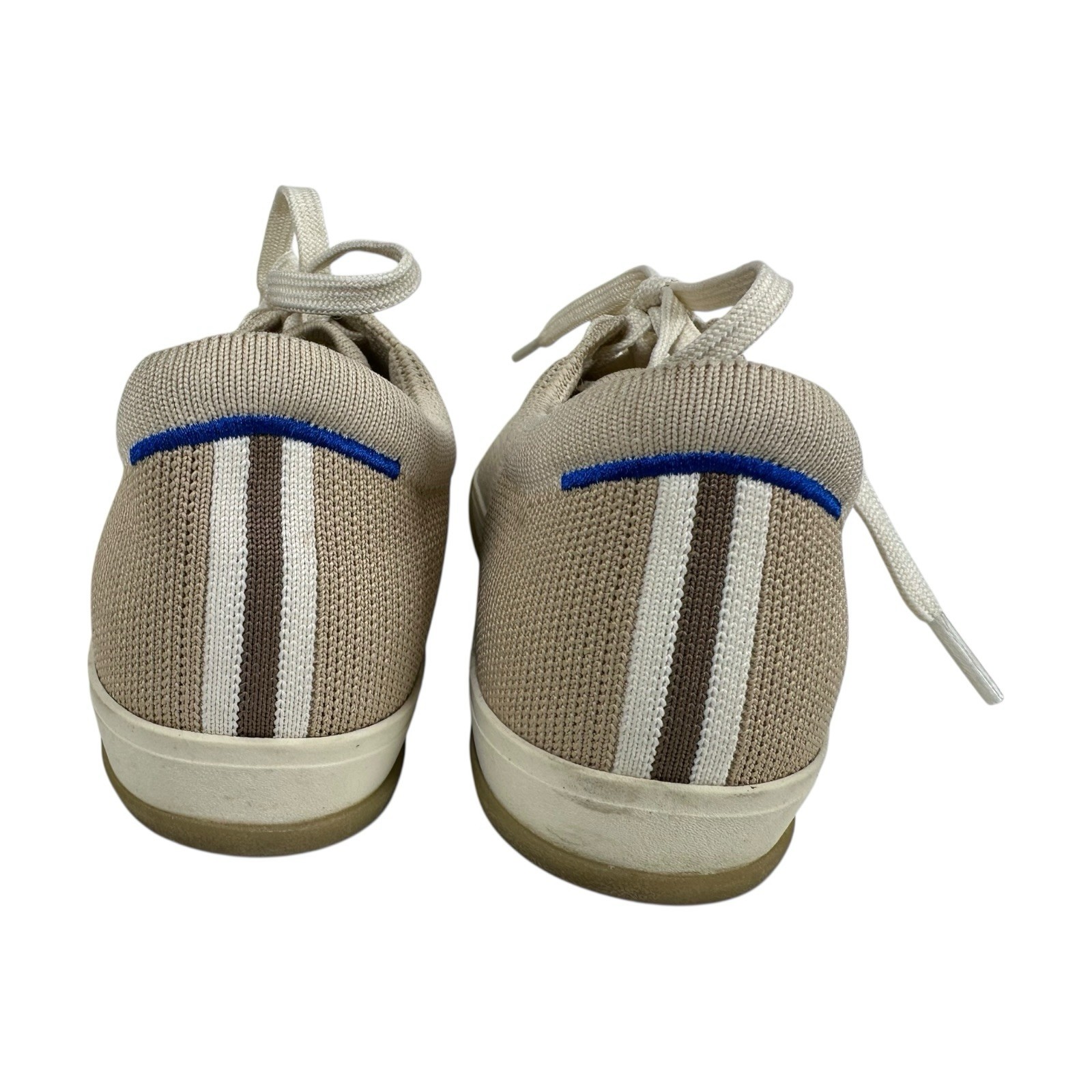 Rothy’s Knit Lace Up Sneaker Women Size 7 Cream Washable Sustainable Comfort