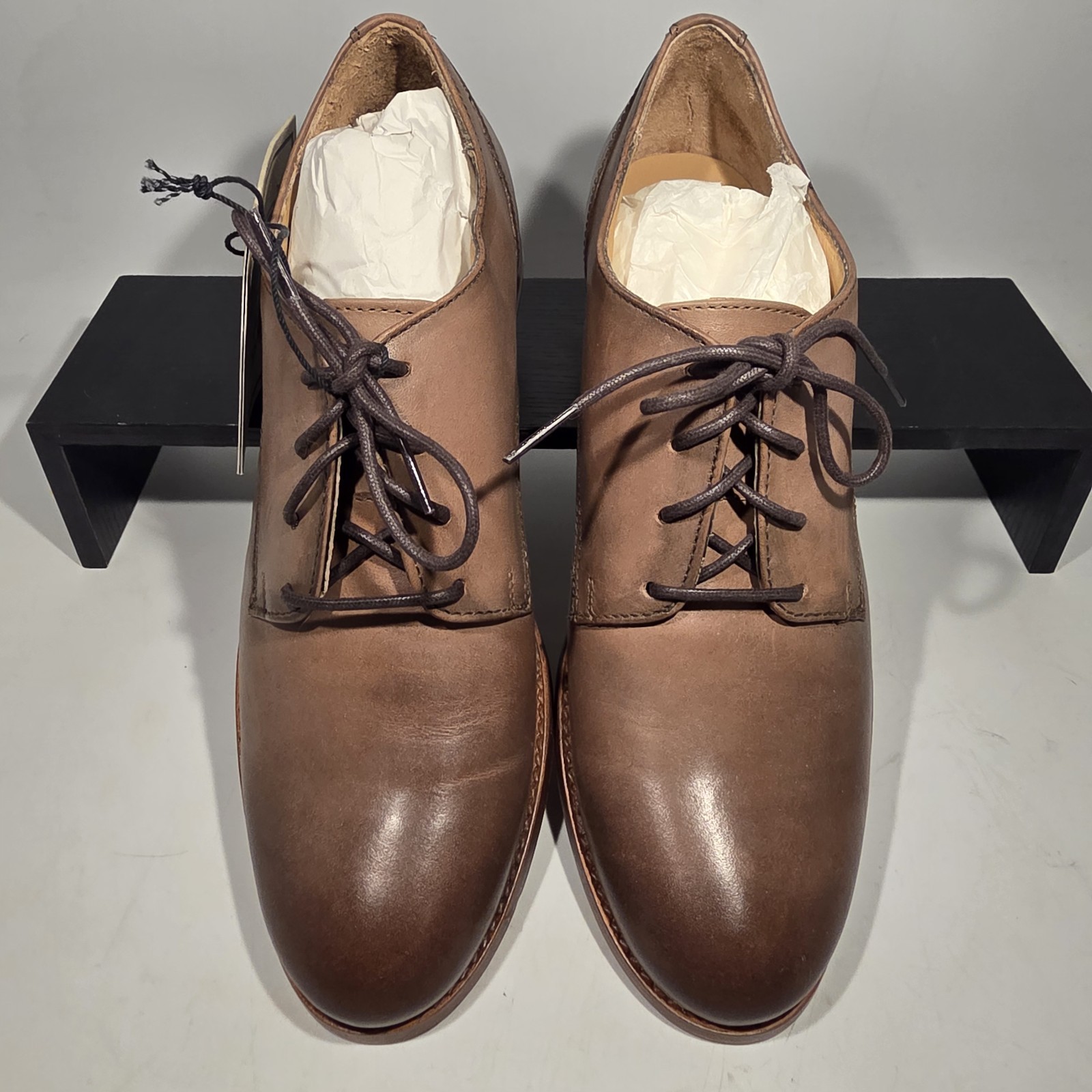 Frye Melissa Leather Plain Toe Oxfords Brown Lace Up Derby Shoes Women’s 8 B