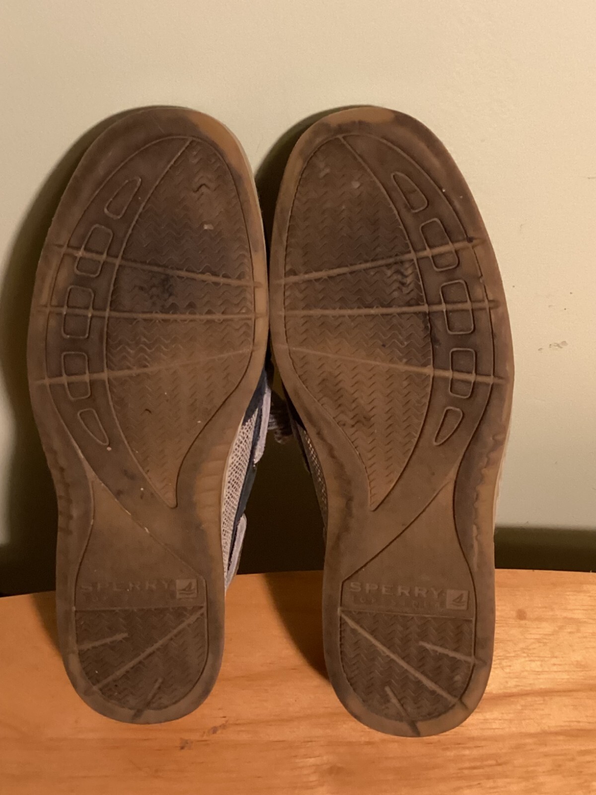 Sperry Women’s Top-Sider Blue Koifish Textured Stripe Slip On Boat Shoe Size 5M