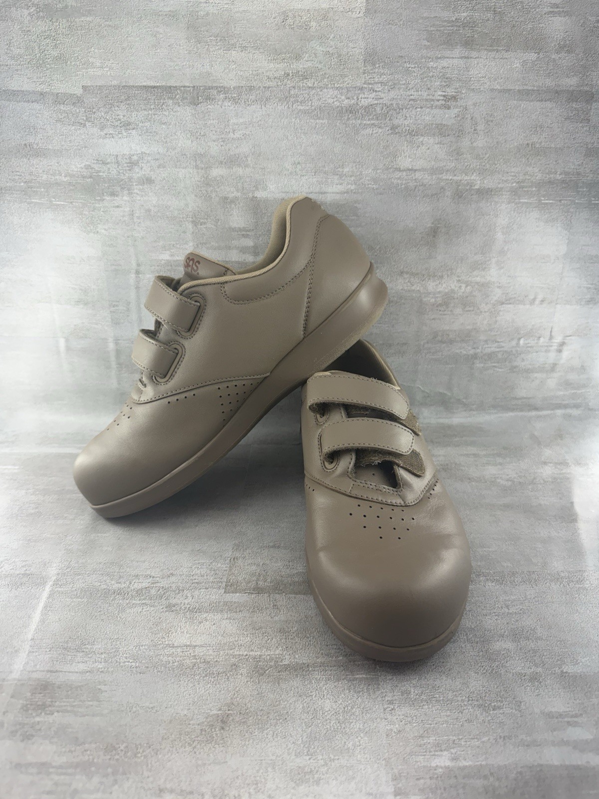 SAS Me Too EZ Straps Women’s 8 Wide Wide Walking Comfort Shoes Mocha Leather