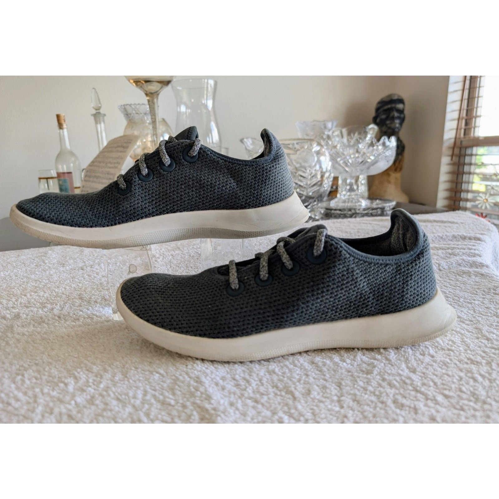 Allbirds Tree Runners Women’s Sz 10 Blue Gray Sustainable Knit Sneakers