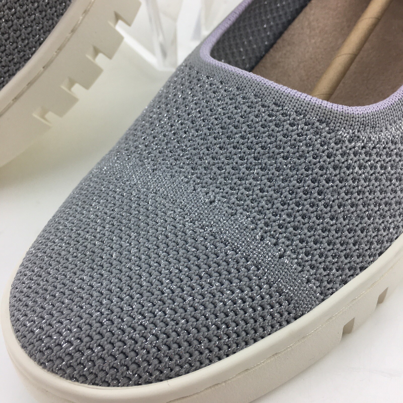 Vionic Uptown Knit Skimmer Light Grey Slip-on Shoes Women’s size 10 Medium NEW
