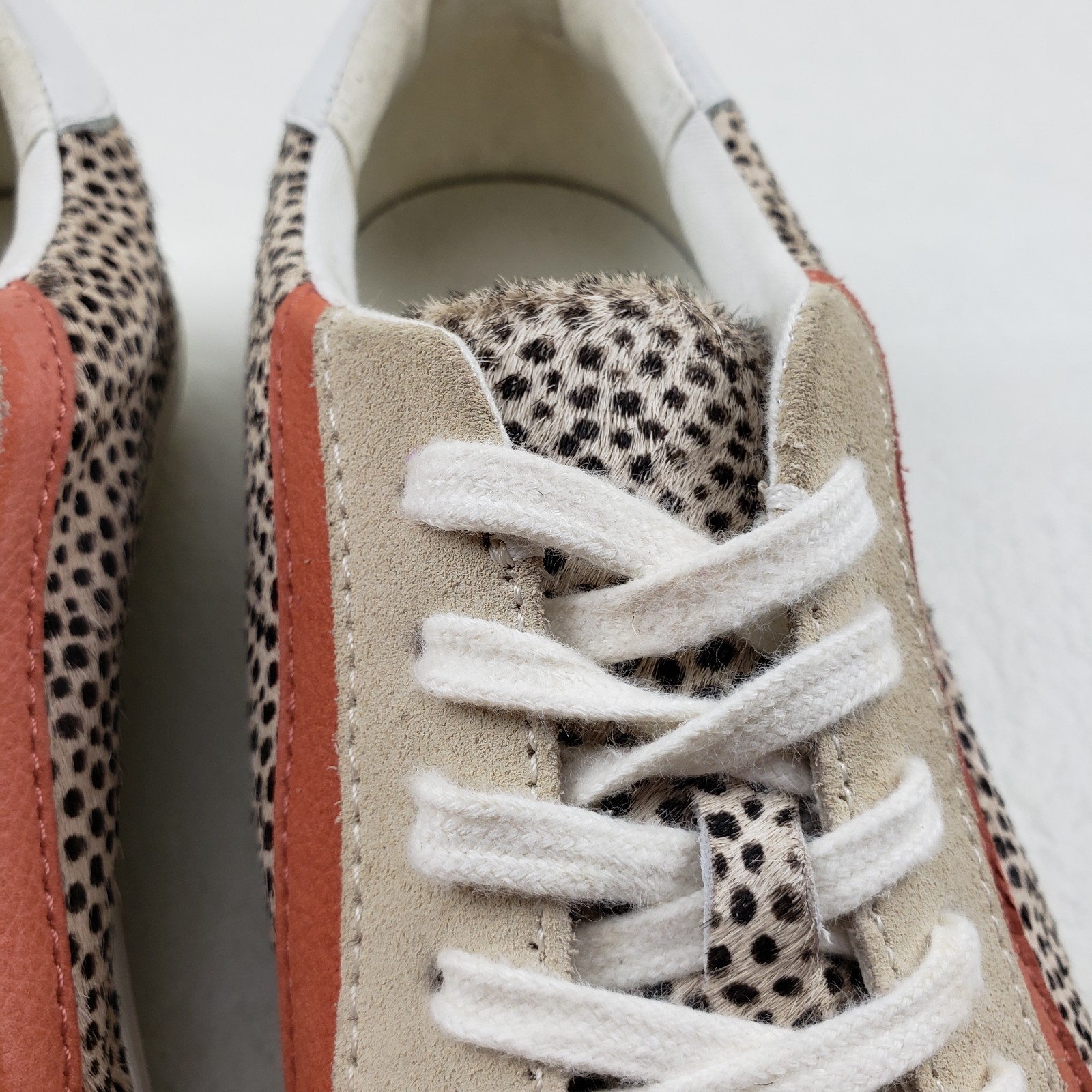 Madewell Sidewalk Low Top Sneaker Womens 6.5 Brown Spotted Calf Hair Casual Shoe