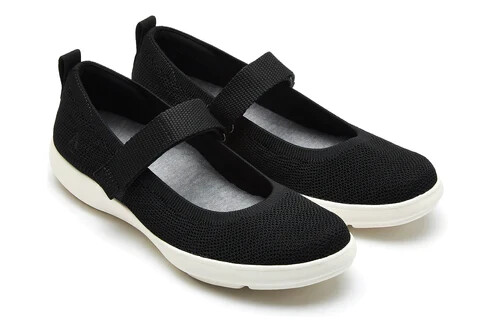 ABEO Womens Shoes Mary Jane Valari Soft Knit Upper Cotton Jersey Sock Liner NIB