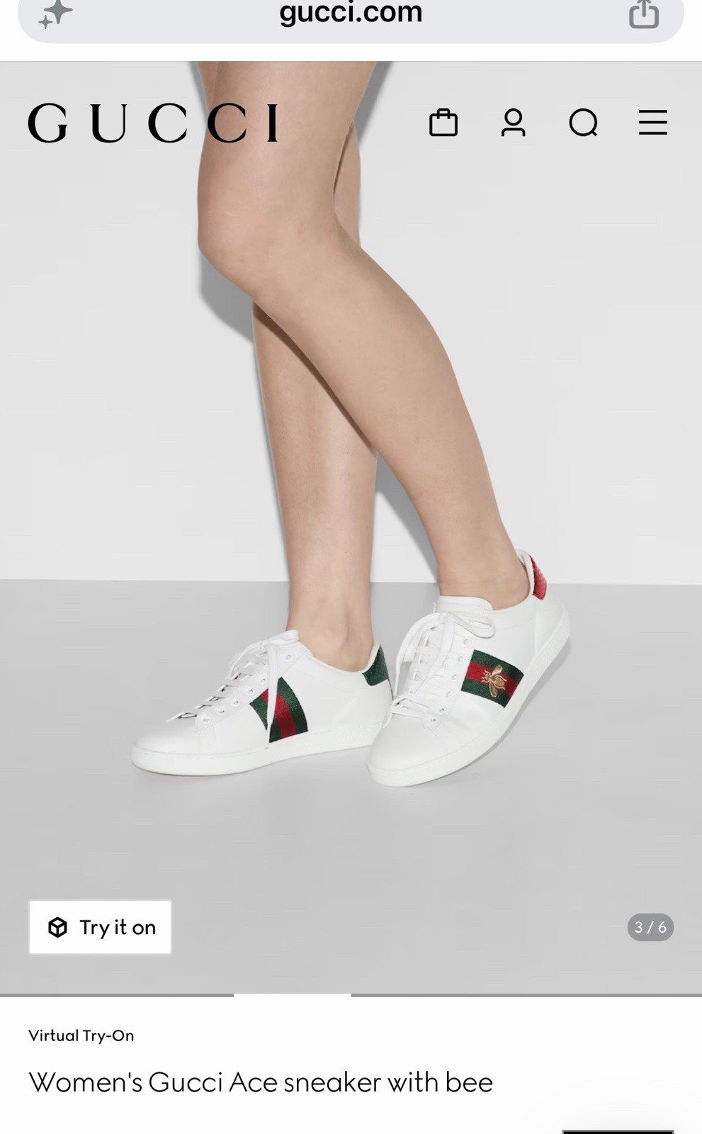 Women’s Gucci Ace sneakers With Bee Size 41 (EU 7.5 Men’s )