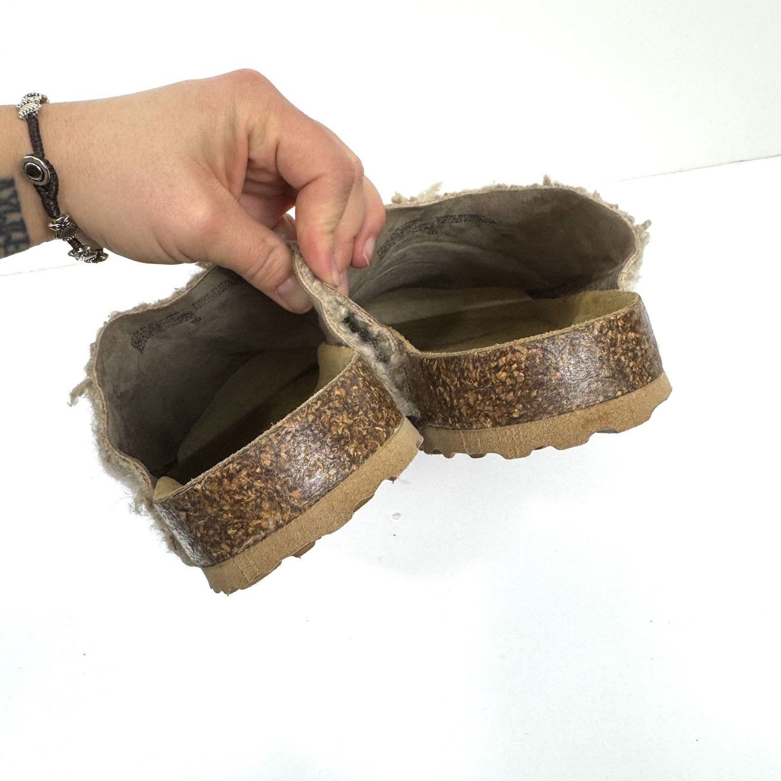 NEW Seychelles New Routine Mules Clogs Taupe Synthetic Shearling Fur Women’s 10