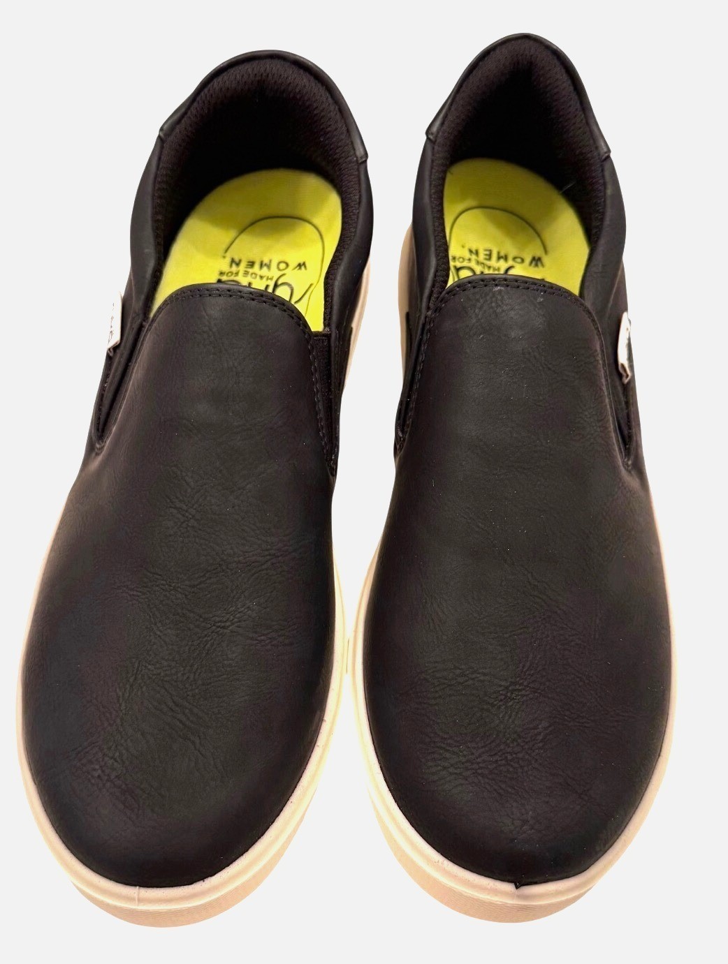 Ryka Viv Slip On Black Size 7.5 W Wide EU 38 Man Made Upper NWB